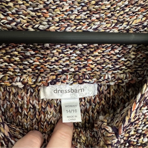 Dress Barn Multi-Color Knit Cardigan – Women's Size 14/16 - Picture 5 of 8